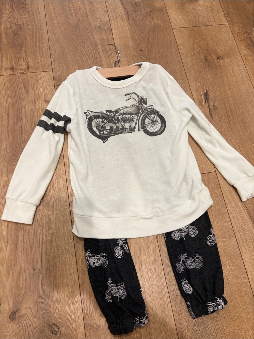 Chaser Cream Kids Motorcycle Graphic Sweatshirt